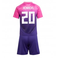 Maglia Calcio Germania Benjamin Henrichs #20 Seconda Divisa Bambino Europei 2024 Manica Corta (+ pantaloncini)